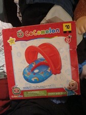 CoComelon Shaded Baby Infant Boat Pool Float Inflatable Detachable SunShade NEW