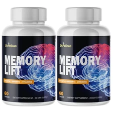 Memory Lift- Brain & Cognitve Support- 2 Bottles- 120 Capsules