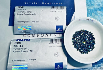 Swarovski Bi-cone Beads 5328 4mm Turmaline AB 1440 pcs Sealed Pack Austria
