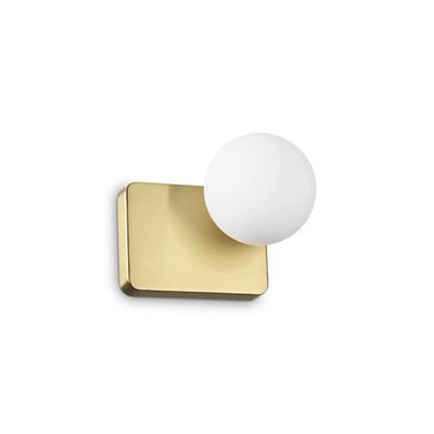 Ideal Lux Wandleuchte Wandlampe Penta goldfarben Opalglas Aluminium