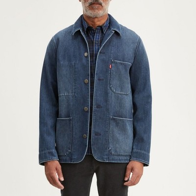 Levi's Mens Engineers Coat 2.0 Windstopper Denim Stone Chore Jacket Size Large