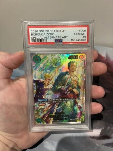 2026 One Piece EB04 JP Roronoa Zoro PRB02-006 SP Bubble Alt Art PSA 10 Gem Mint