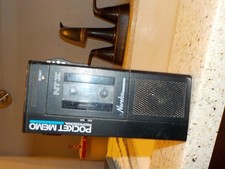 Philips Norelco 390 Pocket Memo Cassette Voice Recorder 2 tapes-Parts Repair -