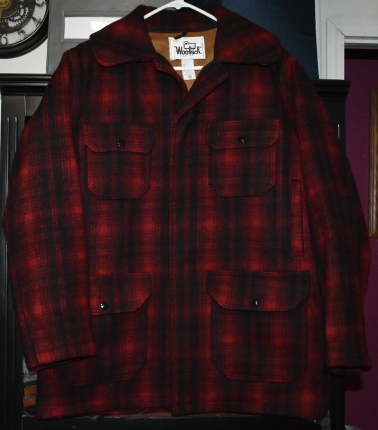 Vintage Woolrich Mackinaw Jacket Coat Mens Size 40 (Med) Buffalo Plaid U.S.A.