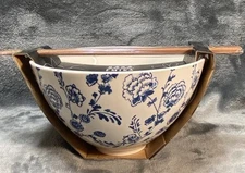 Emika 26 Oz Ceramic Ramen Noodle Soup Bowl with Chopsticks