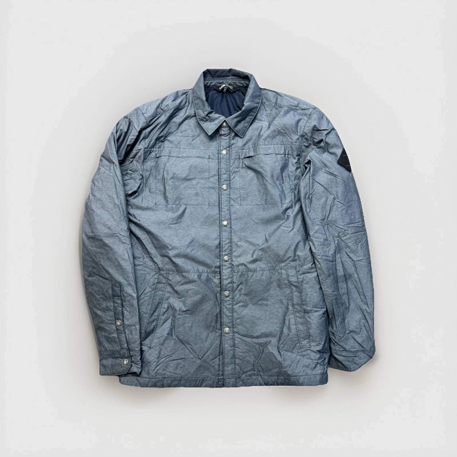 The North Face Insulated Jacket Men’s S Modern Outdoors Snap Front Grey