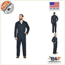XL Flame Resistant Navy Coverall - 9oz Twill Cotton - Certified Safety Gear