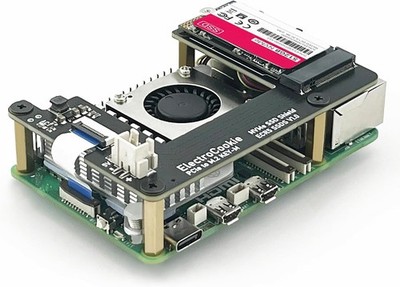 NVMe SSD HAT Board ElectroCookie PCIe for Pi 5 2230 2242