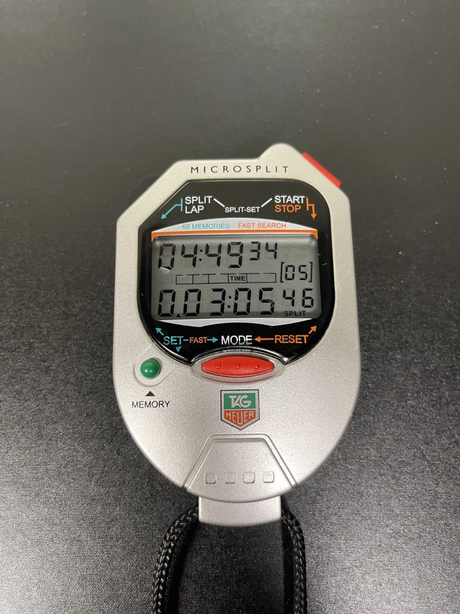 【希少】TAG HEUER MICROSPLIT 200 S ストップウォッチ Vintage TAG Heuer Microsplit MS200 Digital Stopwatch Working
