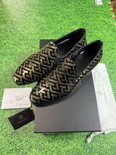 Versace Loafers Men Size 9 EU 42 US All Over Print Authentic