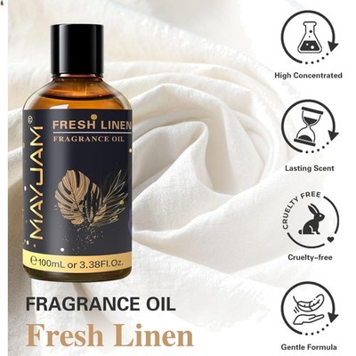 Long-Lasting 100ML Fresh Linen Fragrance Oil Ideal for Diffusers & Candle Making