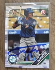 Noelvi Marte Signed 2019 1st Bowman Baseball Card #Bp-97 Reds Mariners