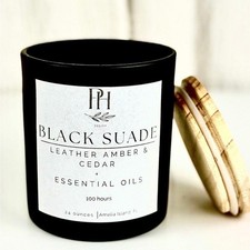 Black Suede-Leather & Cedar 50-100 hours Notes of Grapefruit and Mint 24…