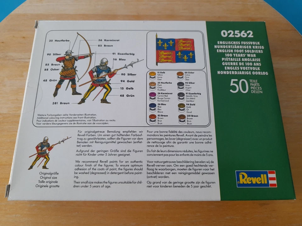 Revell 1/72 ENGLISH FOOT SOLDIERS 100 Years War figures set 02562 Sealed Box - Image 4 of 4