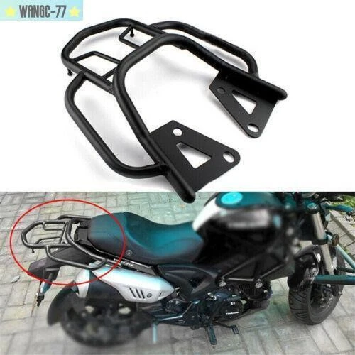 Tail Fin Luggage Rack Black Accessories 1PC Motorcycle Rear Shelf Refitted Box - Изображение 3 из 4