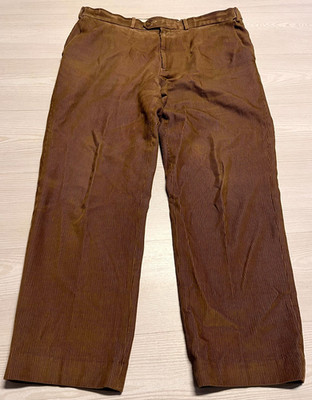 M&S Luxus Lycra Cord Hose Herren W40 L31 sandbraun gerade Baumwolle Stretch