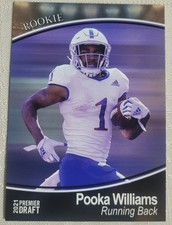 Excellent: 2021 SAGE Pooka Williams Kansas Jayhawks Rookie Trading Card #128. rookie card picture