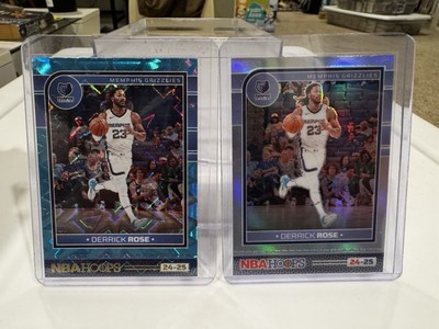 2024-25 Panini NBA Hoops #37 Derrick Rose Parallel Lot  Teal Explosion & Silver
