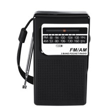Bingxue Portable Radio AM FM with Long Range Reception, Transistor Black