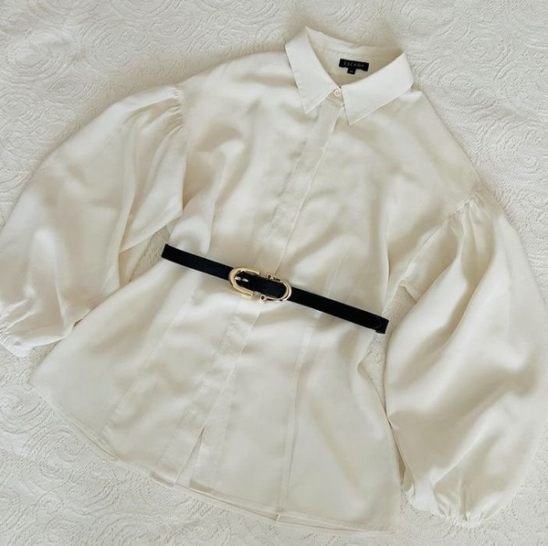 Women Escada Shirt White Silk 34