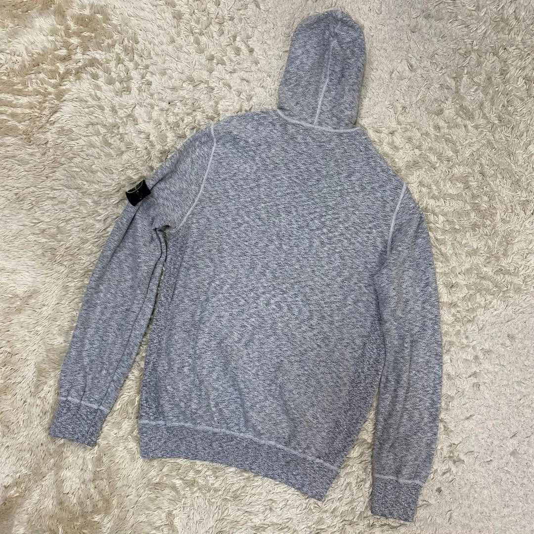 Stone Island Uomo L Cappuccio Zip Felpa Grigio L Edizione Limitata Raro Modello U