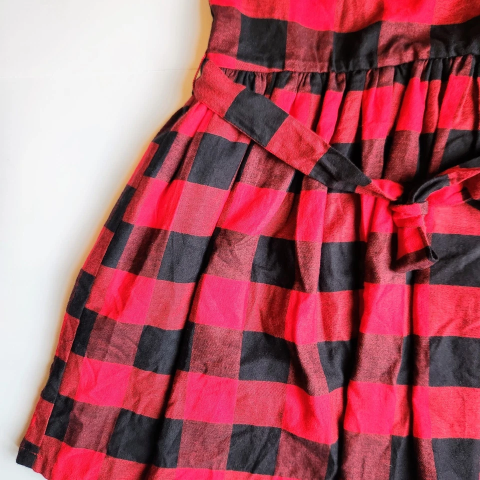 Новый с Ярлыками Carter's красный черный буйвол клетку праздник Рождество платье без рукавов размер 7 - Изображение 4 из 4