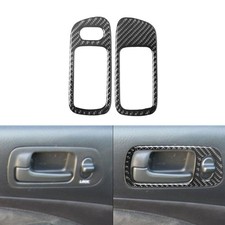2x Carbon Fiber Interior Door Handle Cover Trim For Honda Civic 2-door 2003-2005 2x Carbon Fiber Interior Door Handle Cover Trim For Honda Civic 2-door 2003-2005