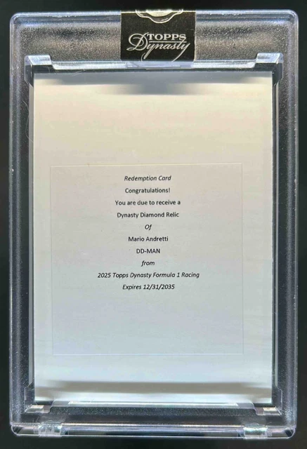 2025 Topps Dynasty F1 Mario Andretti Diamond Relic Autogramm #1/1
