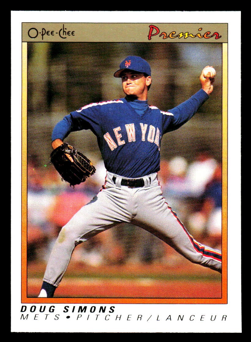 1991 O-Pee-Chee Premier #110 Doug Simons New York Mets Rookie
