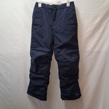 NWT Lands End Kids Waterproof Grow-A-Longs Navy Iron Knee Snow Pants-Size-8S
