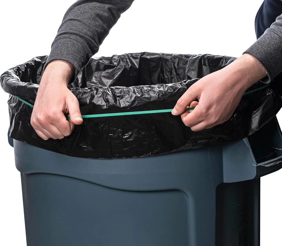 Bandas de goma para botes de basura de 55 galones - Paquete de 6 | Bolsas de basura seguras de 55 galones | H Foto 2 de 4