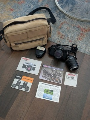 Vintage Pentax MG 35mm SLR Camera with SMC Pentax-M 50mm f/2 Lens