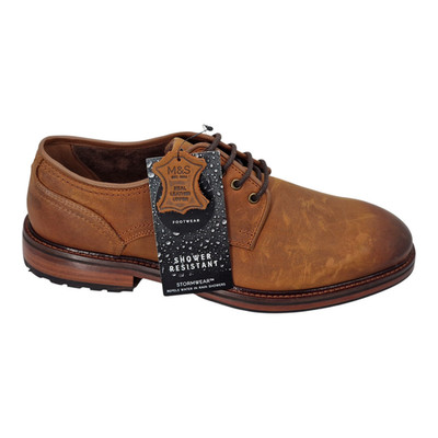 M&S Leder Duschfeste Derby Herrenschuhe UVP 70,00 £
