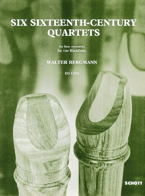Six Sixteenth-Century Quartets Book [Softcover] 4 Recorders [SATB] Schott Music - Image 3 of 3