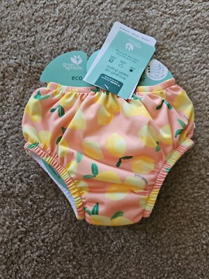 Green Sprouts Eco Pull-up Swim Diaper 12M Orange Lemons NEW