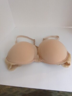 Front Fastening Plunge Padded Underwired Bra Size 40B Racerback Lingerie