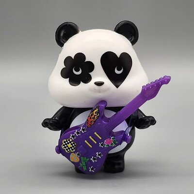 Pet Black White Panda Bear Purple Guitar Extra #19 Fashion Doll Animal Figure