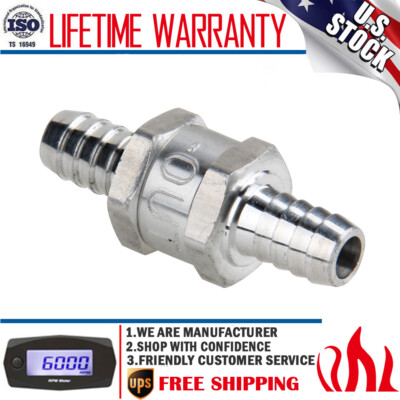 12mm 1/2 Aluminium One Way Non-Return Check Valve Petrol Diesel Water Marine