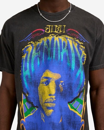 Men's Jimi Hendrix Afro Tee Sz Large - Picture 3 of 9