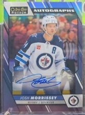 2023-24 O-Pee-Chee Platinum Blue Rainbow Auto Josh Morrissey SP MINT!!!