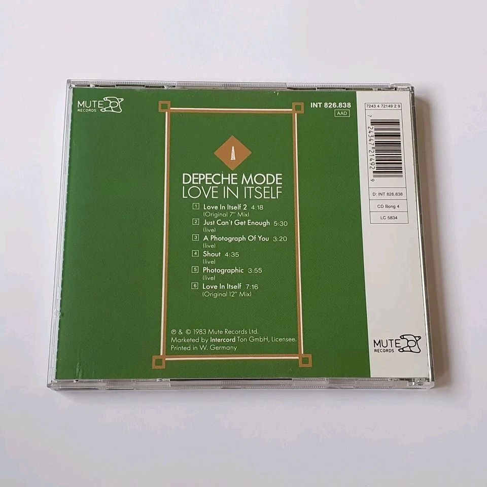 Depeche Mode Live Cover Fehldruck Intercord Repress 1996 EAN 7 Love In Itself - Bild 2 von 4
