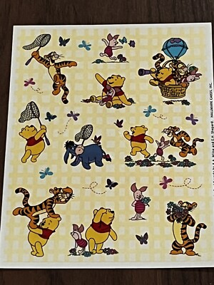 Vintage Disney Stickers - Hallmark - Winnie the Pooh Eeyore Piglet Tigger 