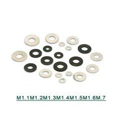 Ultra Micro Flat Washer M1.1/1.2/1.4/1.5/1.6/1.7 Nickel/Black Zinc Gasket Washer