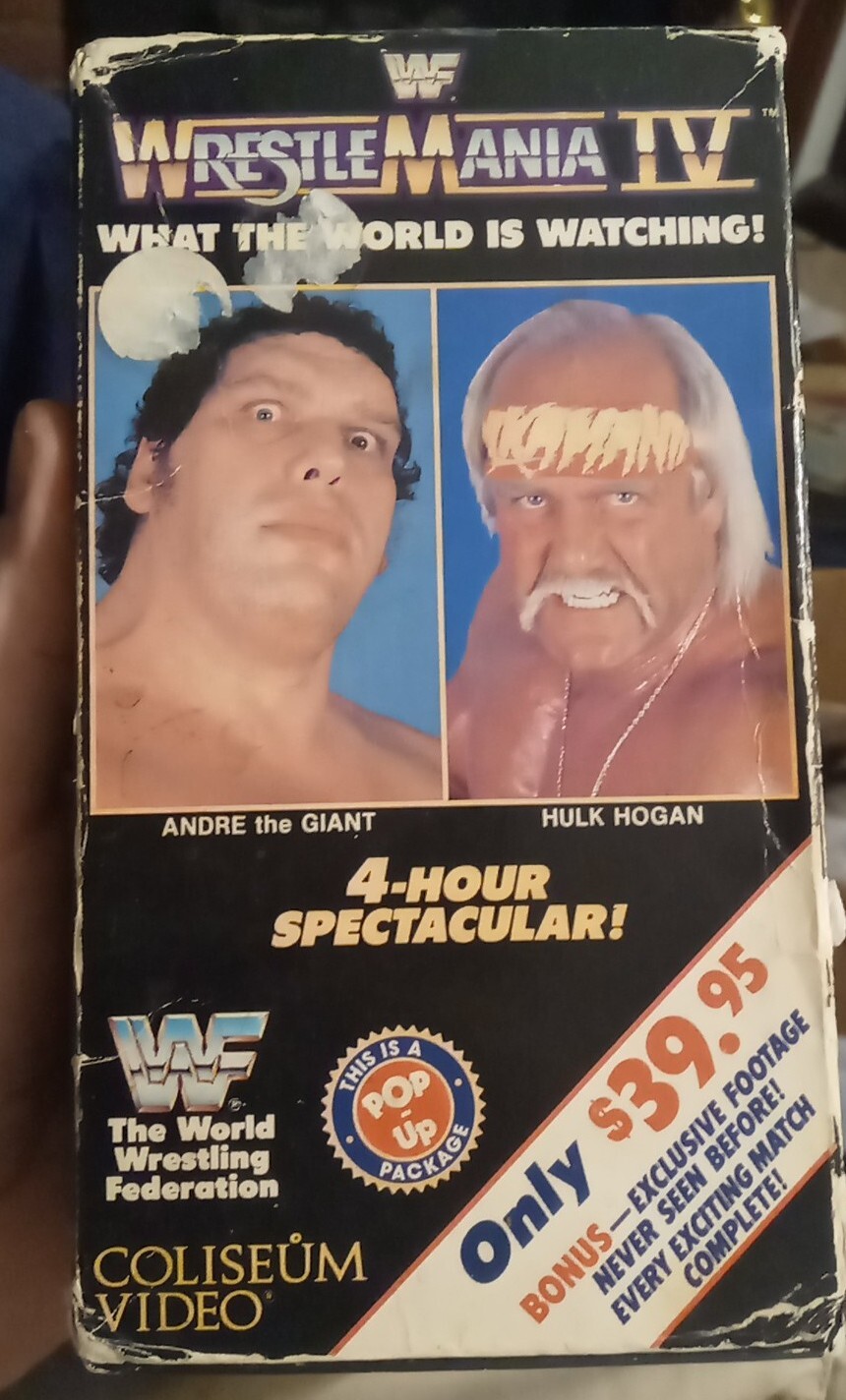 4Vintage WWF Wrestling VHS Video Original WWE 1988 Wrestlemania