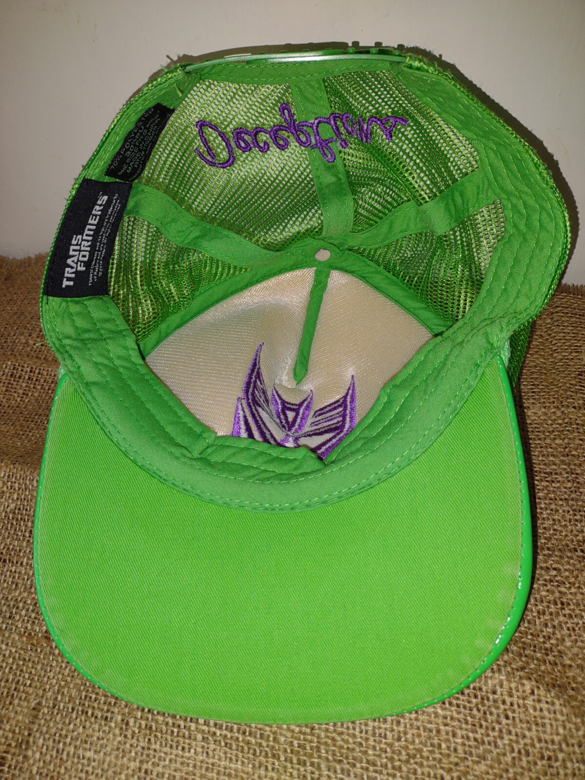 Transformers GREEN  Mesh SNAPBACK FlatBill Hat De… - image 7