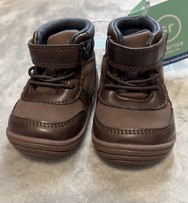 Surprize By Stride Rite Brown Baby Boy Shoes Size 3M