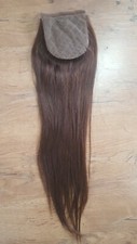 18 Brazilian Virgin Human Hair Straight Closure CHESTNUT BROWN 4 150 DENSITY