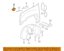 GM OEM 07-14 Avalanche Fender Fender Components-Fender Brace 15185450
