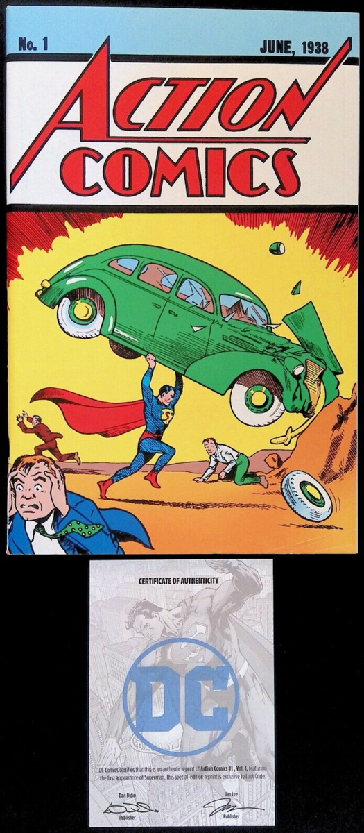 ACTION COMICS VOL. 1 #1 ~ LOOT CRATE REPRINT ~ 1ST SUPERMAN ~ VF