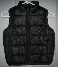 Old Navy Black Puffer Vest Boys' Size 5 XS Outerwear